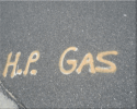 painted gas marking